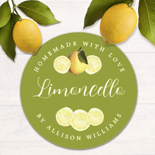 Étiquette personnalisée de Limoncello vert clair f