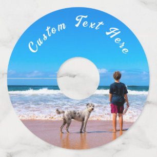 Étiquette personnalisée de votre verre de vin phot