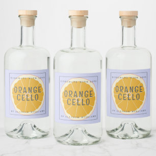 Étiquette personnalisée d'Orangecello fait maison