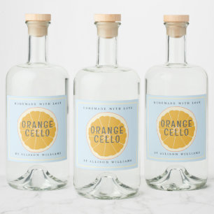 Étiquette personnalisée d'Orangecello fait maison