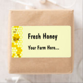 Étiquette personnalisée Honey Bee Honeycomb ou Éti (En situation)