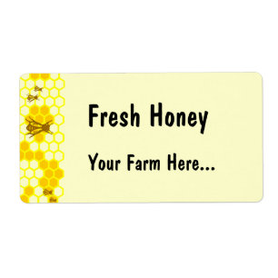 Étiquette personnalisée Honey Bee Honeycomb ou Éti
