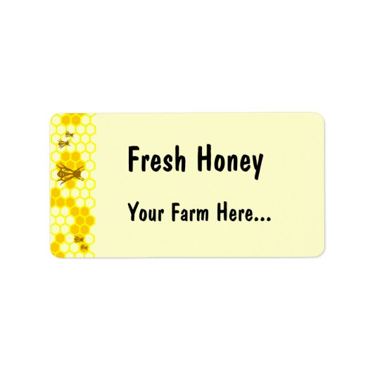 Étiquette personnalisée Honey Bee Honeycomb ou Éti (Devant)