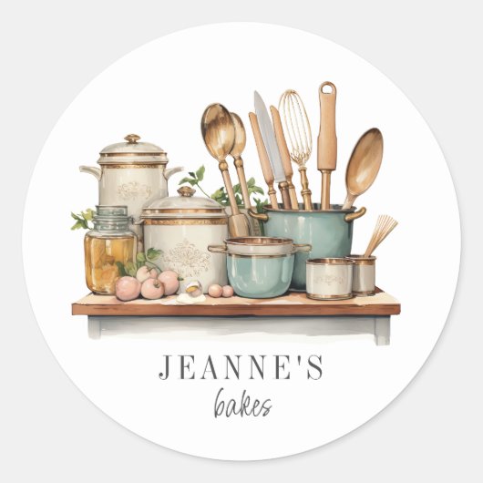 Étiquette personnalisée pour casseroles et ustensi (Devant)