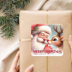 Étiquette personnalisée pour enfants de Noël avec