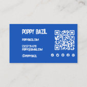 Étiquette personnalisée QR Code avec icône sociale (Dos)