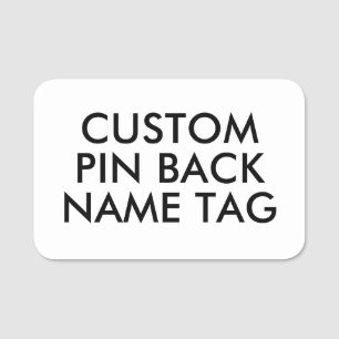 Étiquette personnalisée vierge à dos pin 3"x2" ave