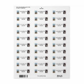 Étiquette Personnaliser 2 Photos avec Chien Moderne Adresse  (Feuille entière)