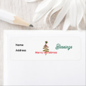 Étiquette Personnaliser Joyeux Noël Adresse de retour Label (En situation)