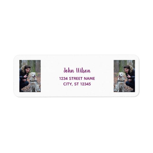 Étiquette Personnaliser la photo avec Dog Modern Adresse de  (Devant)