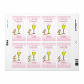 Étiquette Personnaliser le nom de la fille Pink First Holy C (Feuille entière)