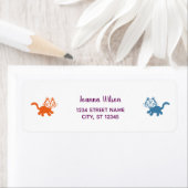 Étiquette Personnaliser les chats mignonette moderne Adresse (En situation)