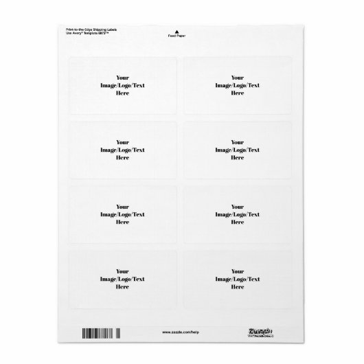 Étiquette Personnaliser ou Customiser (Feuille entière)