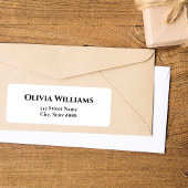 Étiquette Personnaliser simple texte noir en blanc élégant