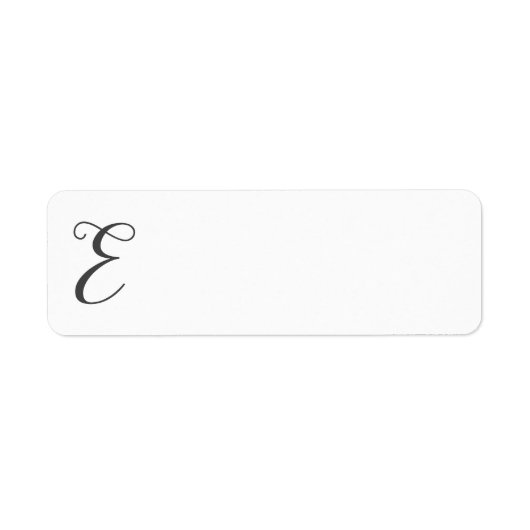 Étiquette Personnalisez Monogram E Avec Votre Nom (Devant)