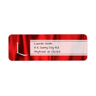 Étiquette Personnalisez : Texture rouge de tissu de satin