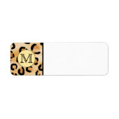 Étiquette Personnalized Monogram Leopard Print Pattern (Devant)