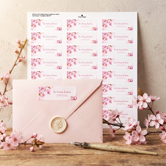 Étiquette Pétale Rose Botanique Romantique Drue