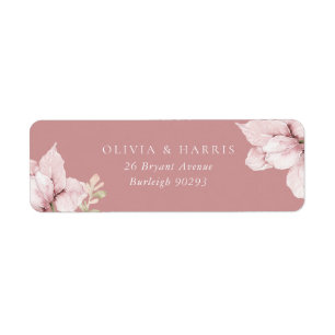 Étiquette Pétales de fleurs blanches Mariage Adresse de reto