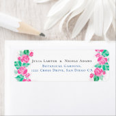 Étiquette Pétales de rose vert rose Fleurs Mariage Jardin (En situation)