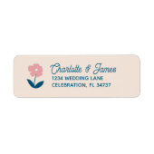 Étiquette Pétales Pastels de Printemps (Devant)