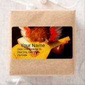 Étiquette PETIT ANGEL JOUER DE LA LUTE Musique Fabriquant Ch (En situation)