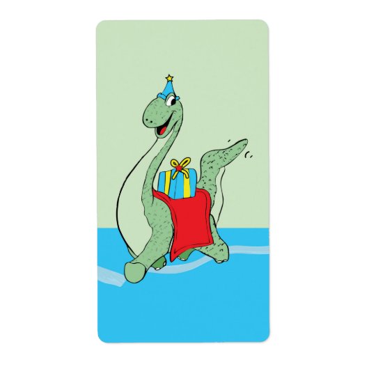 Étiquette Petit, Anniversaire Dinosaur (Devant)