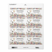 Étiquette Petit chien Fox Terrier à poil dur (Feuille entière)