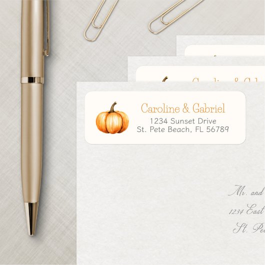 Étiquette Petit Citrouille Douche d'automne Anniversaire