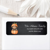 Étiquette Petit citrouille personnalisé de tableau noir d'Ha (En situation)