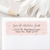 Étiquette Petit Coeur rose Or (En situation)