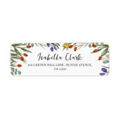 Étiquette Petit Fleur sauvage En Chemin Adresse Automne (Devant)