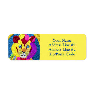 Étiquette Petit Lion Cub Quilt Comme Design Adresse de retou