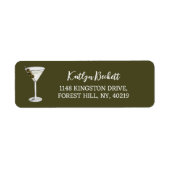 Étiquette Petit peu d'amusement Martini Soirée Adresse de re (Devant)