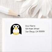 Étiquette Petit pingouin rond (En situation)