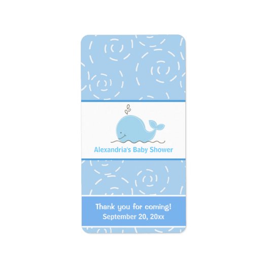 Étiquette Petite Baleine Bleue Miniature Wrappers (Devant)