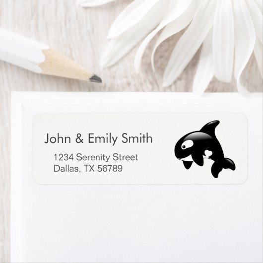 Étiquette Petite baleine d'Orca (En situation)