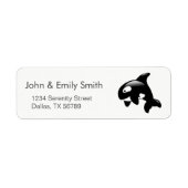 Étiquette Petite baleine d'Orca (Devant)