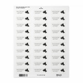 Étiquette Petite baleine d'Orca (Feuille entière)