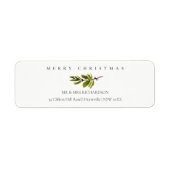 Étiquette Petite branche de pin doux Joyeux Noël Adresse (Devant)