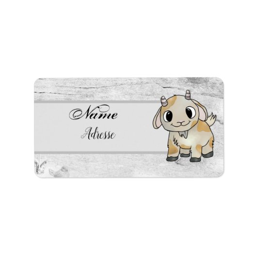 Étiquette petite chèvre (Devant)