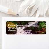 Étiquette Petite chute d'eau de bois Adresse de peinture d'h (En situation)