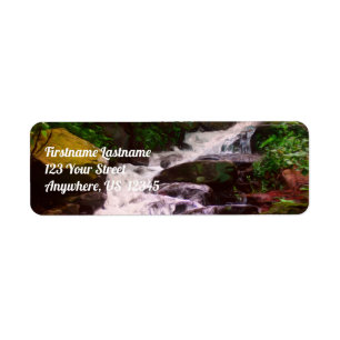 Étiquette Petite chute d'eau de bois Adresse de peinture d'h