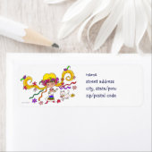 Étiquette Petite fille ukrainienne art populaire par Vera Tr (En situation)