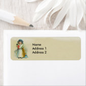 Étiquette Petite fille vintage Chubby Cheeks Casquette Poupé (En situation)