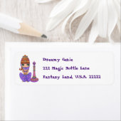 Étiquette Petite Gene Violet Ventre Danseur Gros Yeux mignon (En situation)