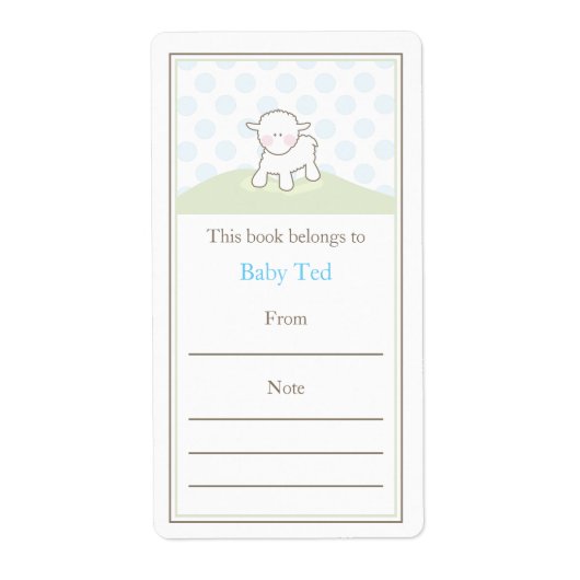 Étiquette Petite plaque d'agneau (Devant)