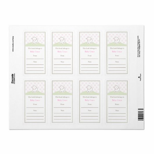 Étiquette Petite plaque d'agneau (Feuille entière)