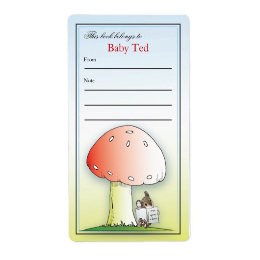 Étiquette Petite plaque de souris (Devant)