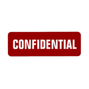 Étiquette Petits autocollants confidentiels